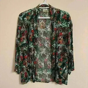 2/20 Twik floral open front kimono - women’s medium
